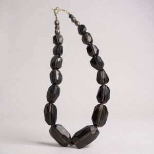 Lia Sophia Anthology Faceted Smoky Brown Beaded Statement Necklace